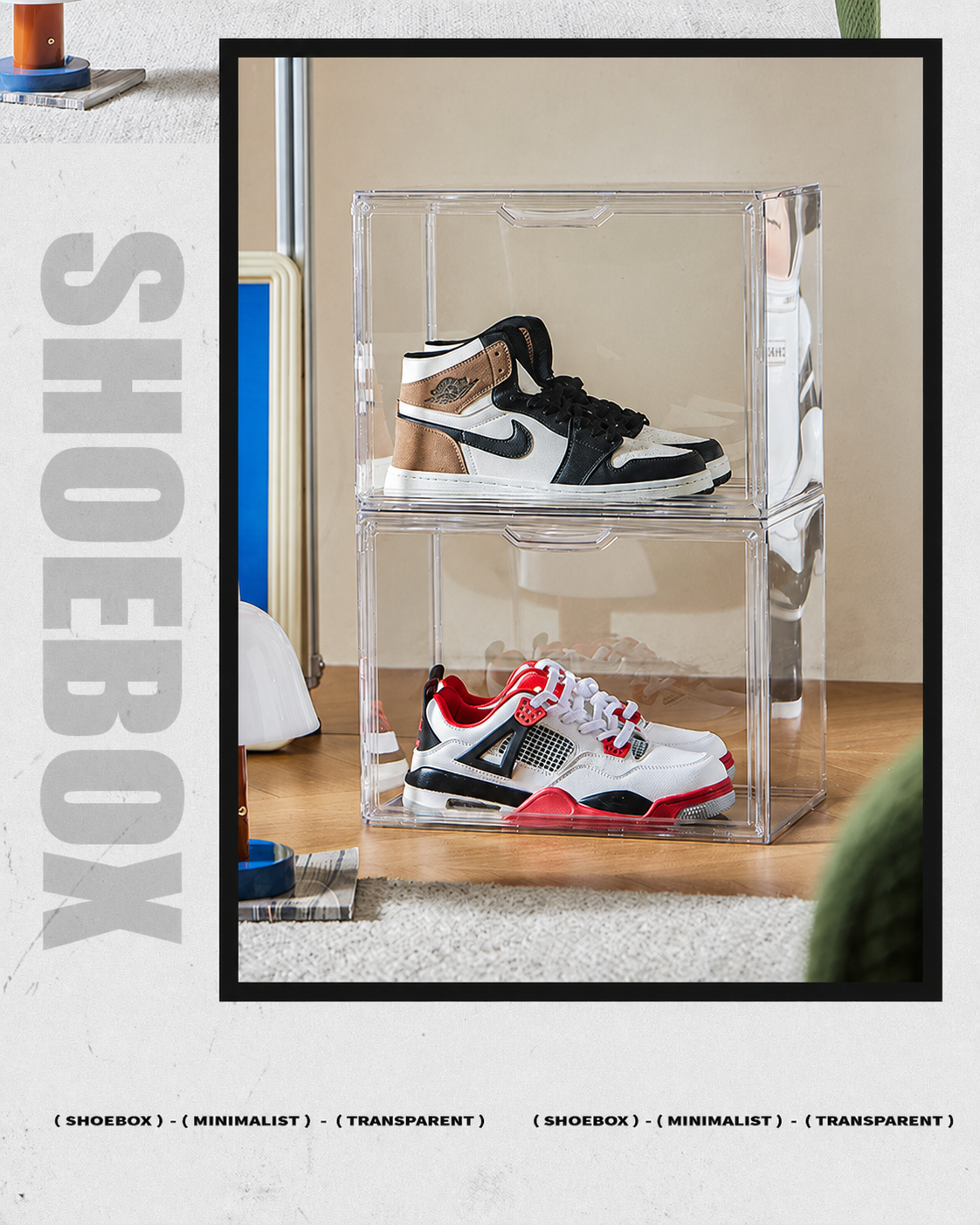 Clear Stackable Shoe Box with  - Sneaker Care Shoe Box ulasan dan harga
