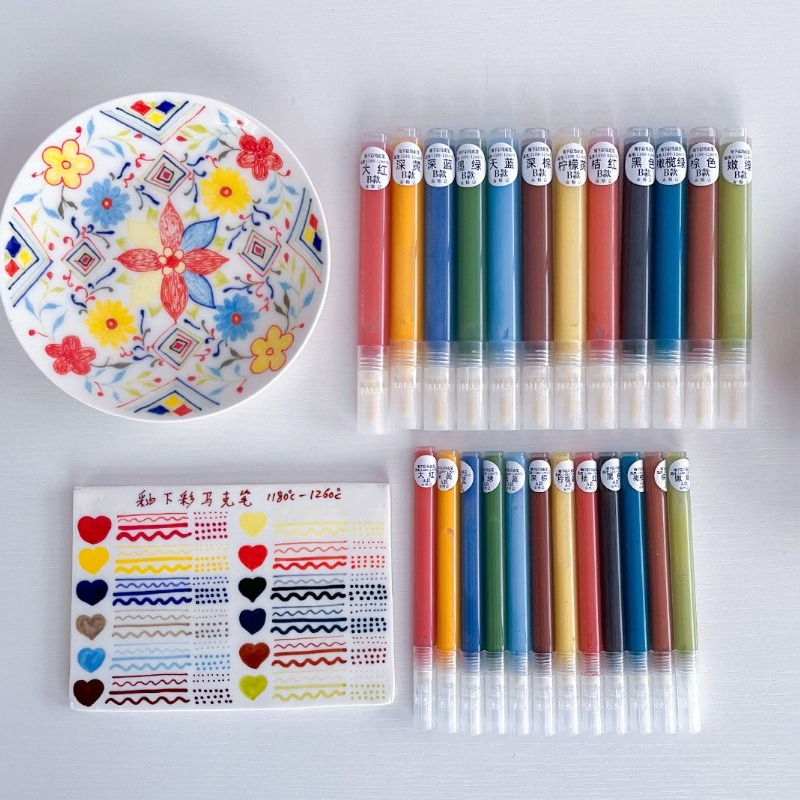 12 Colors Underglaze Marker Pe - Midsole Marker Paint ulasan dan harga