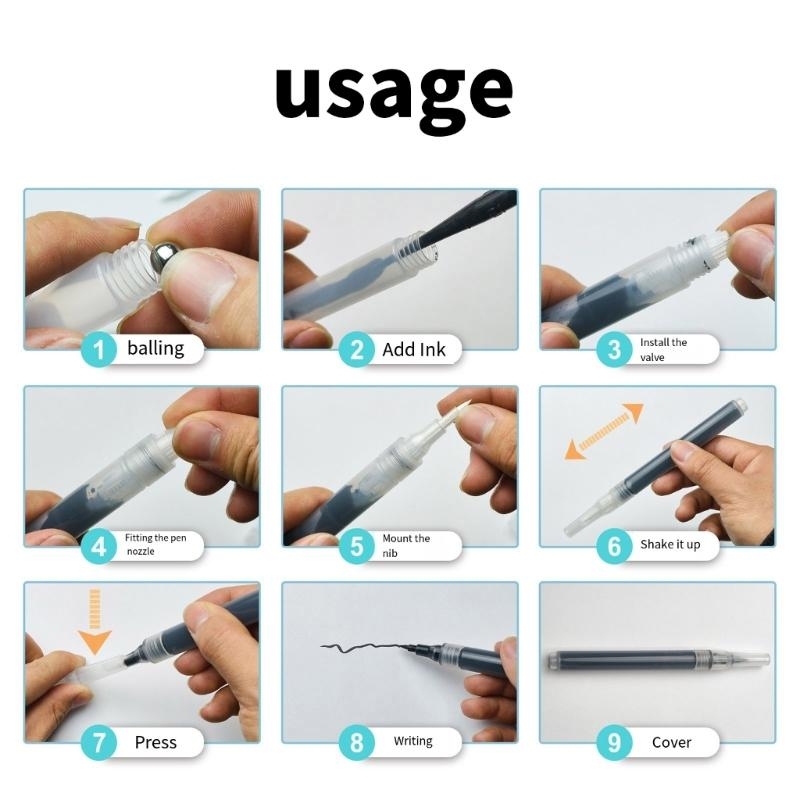 W89C 6Pcs Refillable Empty Bru - Midsole Marker Paint ulasan dan harga